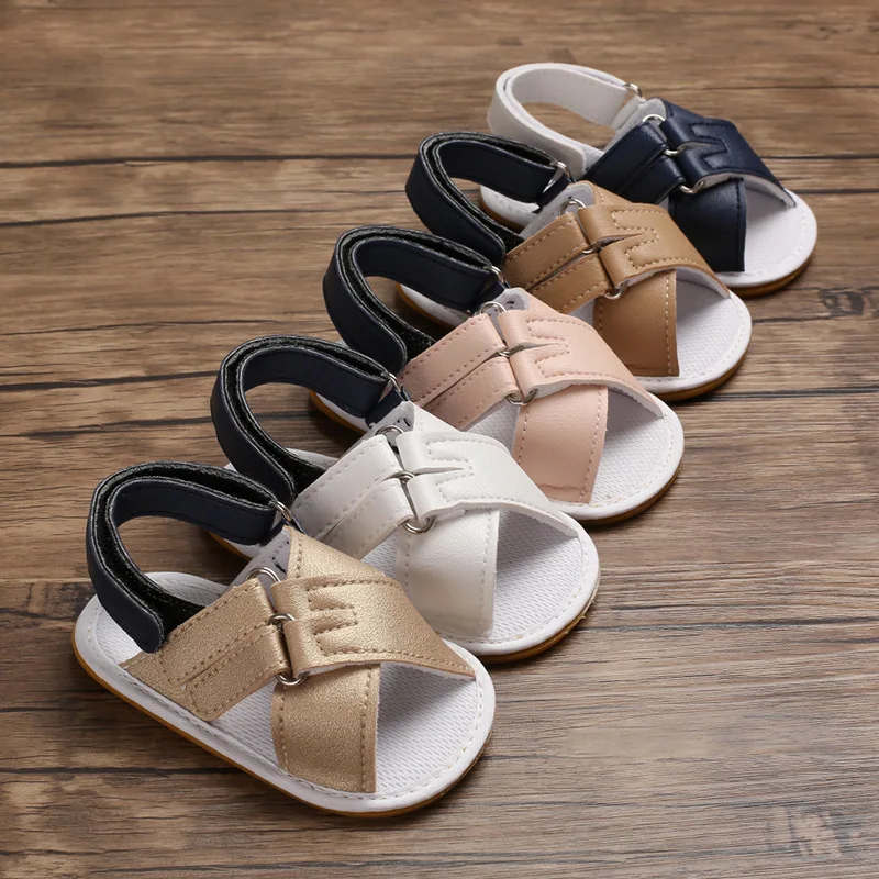 

Summer New Style 0-1-Year-Old Men And Women Baby Sandals Oxford Non-slip Sole Breathable 0-12 Month Infant Learner Sandals