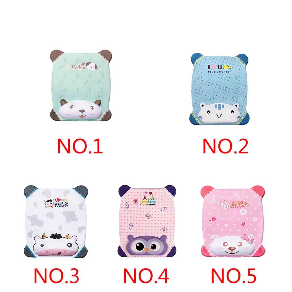 Soft Comfortable Wrist Rest Laptop Desktop Wireless Mouse Pad Cartoon Animal Printing Computer Gaming Mouse Pad