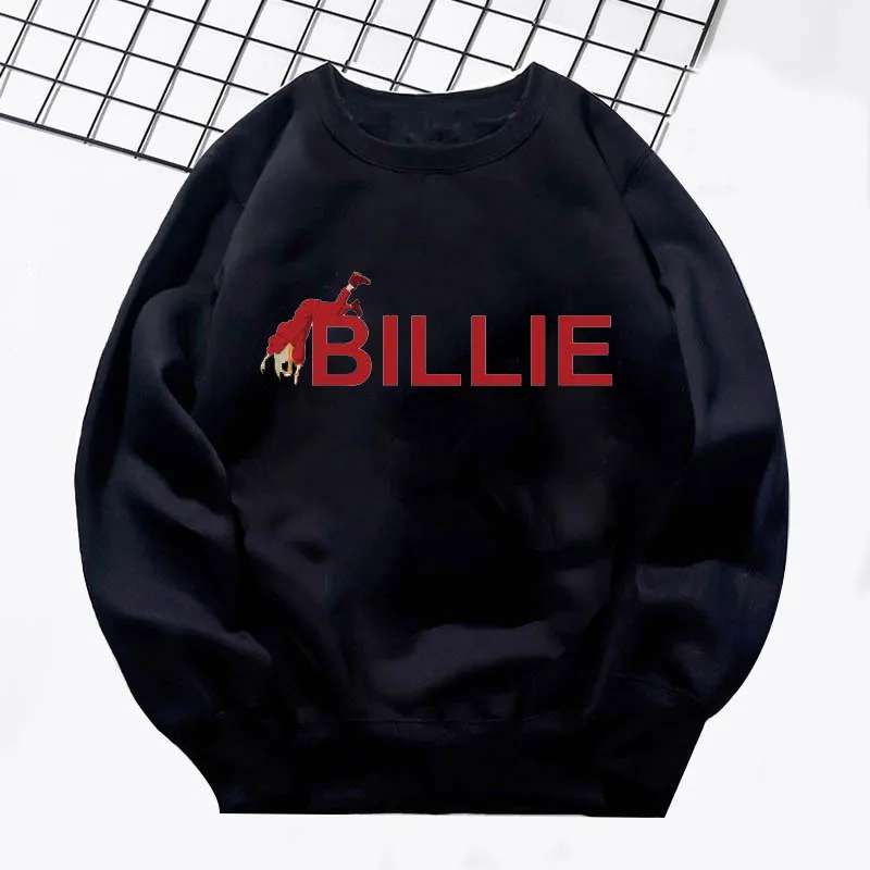 Billie Eilish/свитер для мальчиков; зимняя одежда для маленьких девочек; модная толстовка с капюшоном для маленьких девочек с принтом «Kpop Billie»; детские толстовки с капюшоном; повседневные рубашки - Цвет: 996h-bj-12-17-30