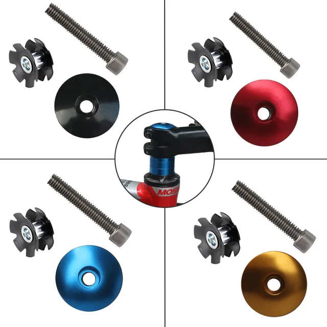 écrou étoile Fourche Kit Casque De Vélo - Écrou étoile Et Capuchon Supérieur, Compatible Fourche 28,6 Mm Accessoire Vélo Direction