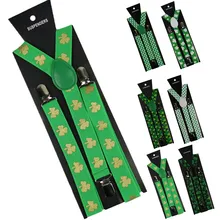 Для мужчин и женщин ирландский св. Патрик праздничный взрослых Регулируемый прямой клип подтяжки мода досуг удобные мягкие личности