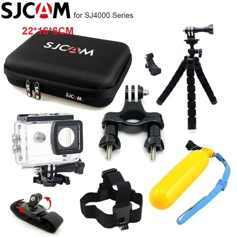 SJCAM SJ4000 аксессуары водонепроницаемый корпус чехол для SJ4000 воздушная сумка для хранения для SJ4000 WiFi экшн-камера штатив для SJ4000