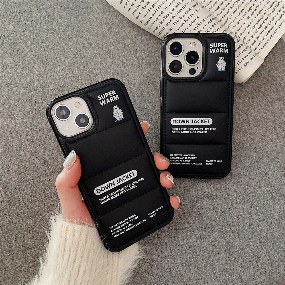 Модный мультяшный чехол с белым медведем для iPhone 13 12 11 Pro Max X XS XR популярный в Корее