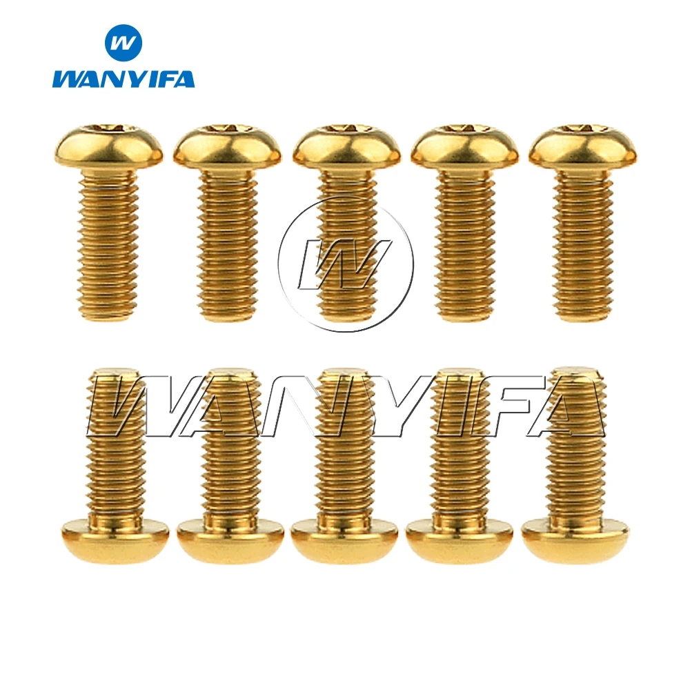 Золотой Wanyifa Ti Болт M8x20mm Torx40 винты для DUCATI Мотоцикл Велоспорт дисковый тормоз ротор 10 шт./лот - Цвет: Золотой