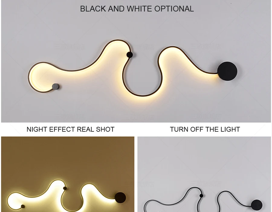 Простой Творческий настенные светильники с белый или черный цвет для спальня прикроватные украшения Nordic дизайнер гостиная коридор