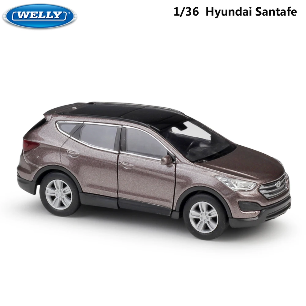 WELLY литой 1:36 Масштаб hyundai Santafe Similator игрушечный автомобиль модель автомобиля оттягивающийся Металлический Игрушечный Автомобиль для детей Коллекция подарков