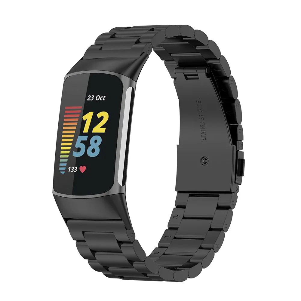 Metal Strap For Fitbit charge 5 Metal Stainless Steel Strap Comfortable Smart Bracelet Wristband For Fitbit charge 5 Band Correa