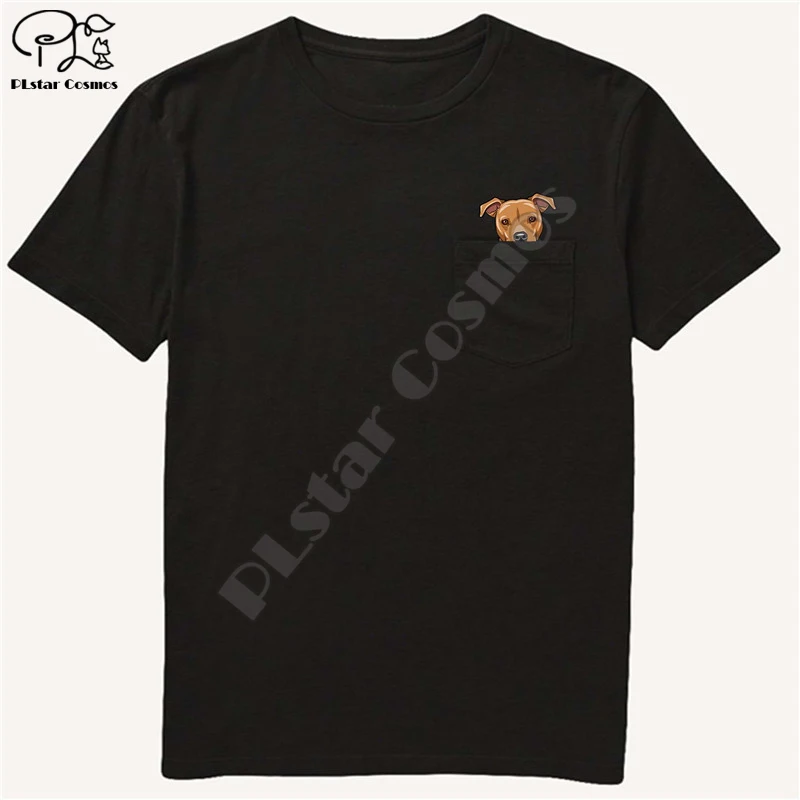 German Shepherd In Pocket T Shirt Dog Lovers Black Cotton Men Made in USA Cartoon t shirt men Unisex New Fashion tshirt style-13 German Shepherd In Pocket T Shirt Dog Lovers Black Cotton Men Made in USA Cartoon t shirt men Unisex New Fashion tshirt style-13