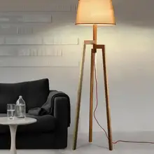 Американский кантри твердой древесины торшер спальня прикроватные светильники скандинавский штатив простой современный гостиная торшер Luminaria De