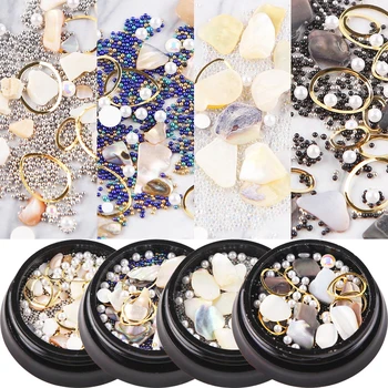 

1 Box Nail Rhinestones Shell Stone Nails Art Glitter For Nail UV Gel Nail Polish Flakies Decoration Nail Jewelry Accessories