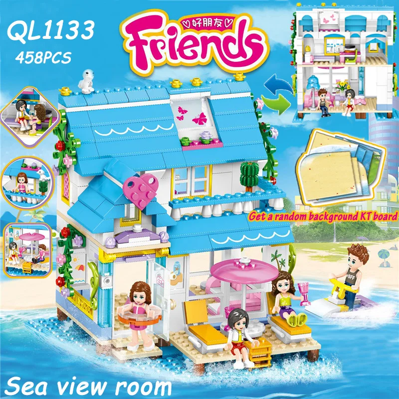 LEGOeings Friends Fille Luxury Sea View Villa Figures City House Model Blocks Toys Best Gifts Sets Friends LEGOeinglys For Girl