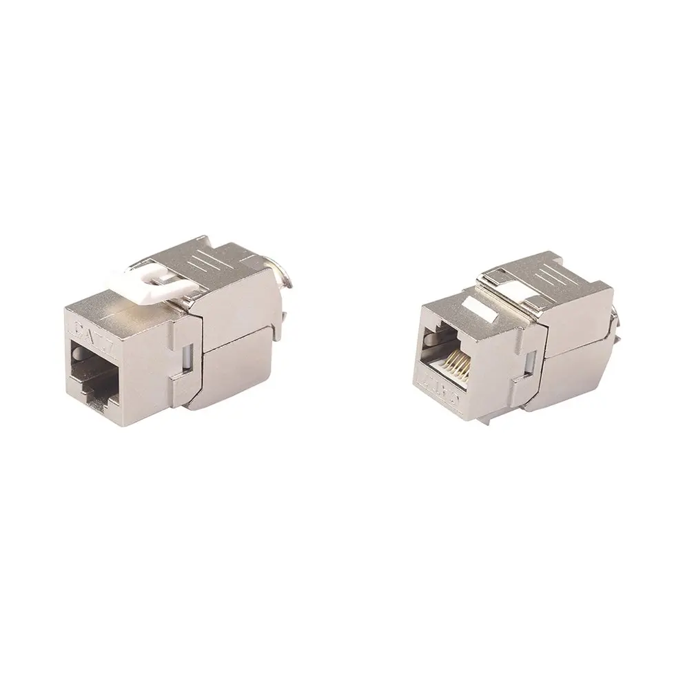 Сетевой RJ45 Cat6 Cat7 Keystone Jack модуль 360 градусов полностью экранированный RJ45 разъем для LSA бесинструментальное отключение