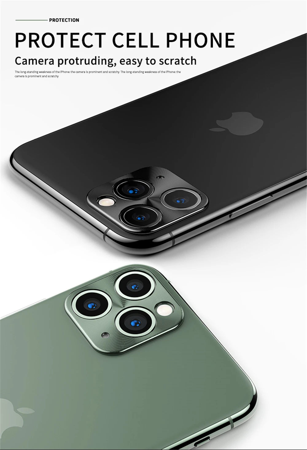 Защита для объектива камеры пленка для iPhone 11 Pro Max Металлическая задняя крышка экрана для iPhone11 Pro макс. закаленное стекло
