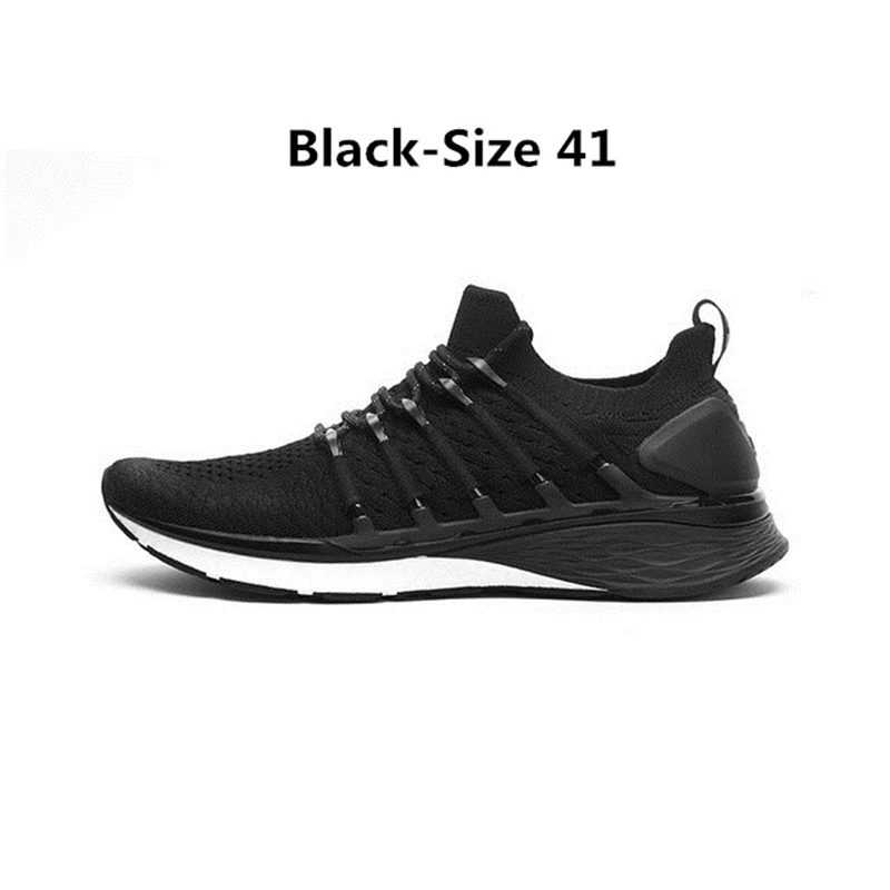 black 41 Новинка, Xiaomi Mijia Sneaker 3, мужская спортивная обувь для бега, эластичная, 3D, Fishbone Lock system, однолитые кроссовки, машинная стирка - Цвет: black 41