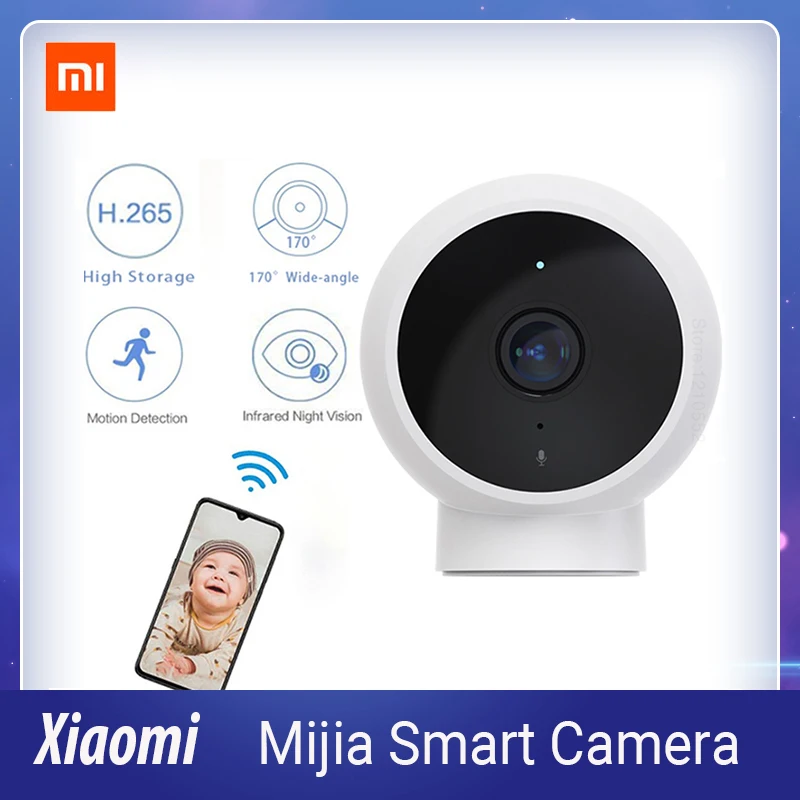 Xiaomi-cámara inteligente Mijia Original, videocámara de 1080P con ángulo de 170 °, 2,4G, WiFi, IR, visión nocturna, IP65, impermeable, para exteriores, para el hogar