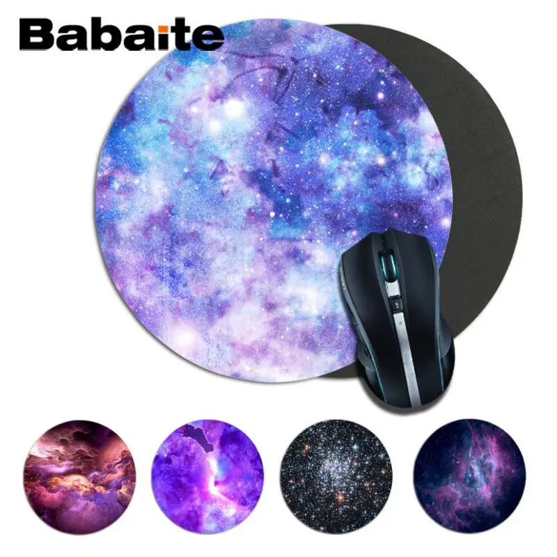 

Babaite Beautiful Anime cloud stars round Durable Rubber Mouse Mat Pad Size for 220*220*2mm round mousepad Game Mousepad