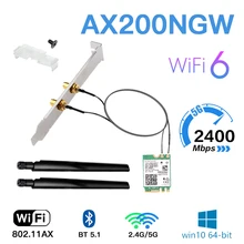 Dual Band 3000Mbps WiFi 6 AX200NGW Desktop Kit Intel AX210 WiFi 6E BT5.2 802.11AX 2.4Ghz/5Ghz MU-MIMO Wireless Network WiFi Card