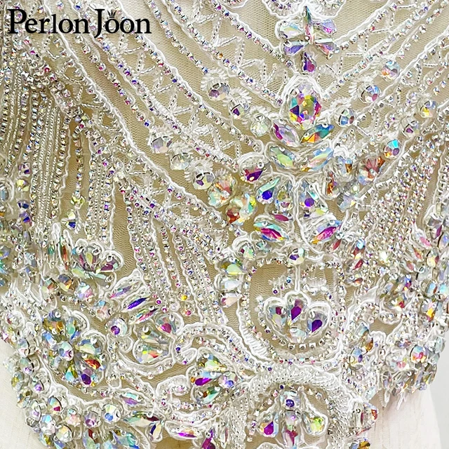 Crystal Mesh Fabric Rhinestone Applique  Rhinestone Fabric Dresses - 45  120cm - Aliexpress