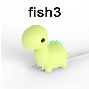 fish3 SOVIWN Кабельный органайзер ПВХ провод Чехол Органайзер милый мультфильм 1 шт. кабель протектор USB зарядное устройство чехлы для IPhone кабель зарядного устройства - Цвет: fish3
