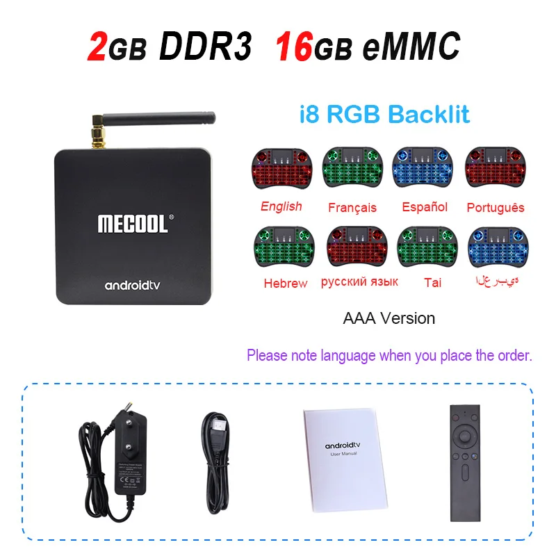 MECOOL KM8 ТВ Смарт ТВ приставка Android 9,0 ТВ приставка Googld сертифицированная Amlogic S905X 2 ГБ DDR3 16 Гб 2,4G WiFi Bluetooth 4,2 приставка - Цвет: 2GB 16GB i8RGB