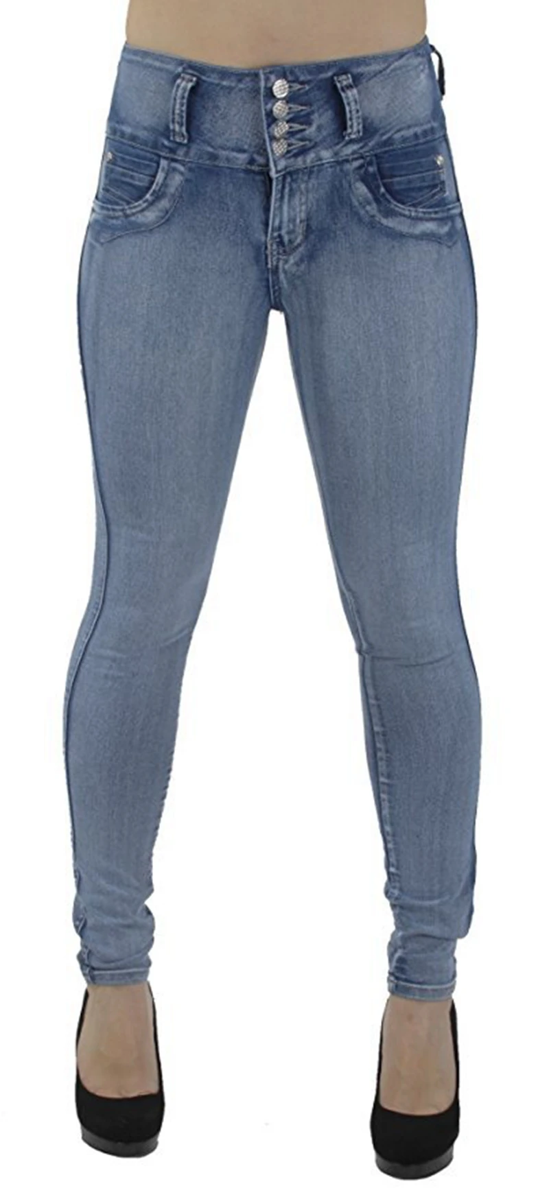 Женские повседневные джинсы с высокой талией, обтягивающие, с подтяжками, эластичные, облегающие, сексуальные, пуш-ап для бедер, Хлопковые женские джинсы из денима, брюки