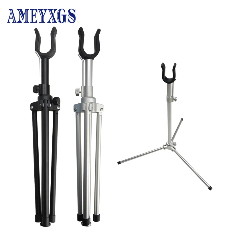 

1pc 2 Colors Archery Bow Stand Recurve Bow Holder Removable Stander Aluminum Alloy Hanger Hunting Shooting Outdoor Sports