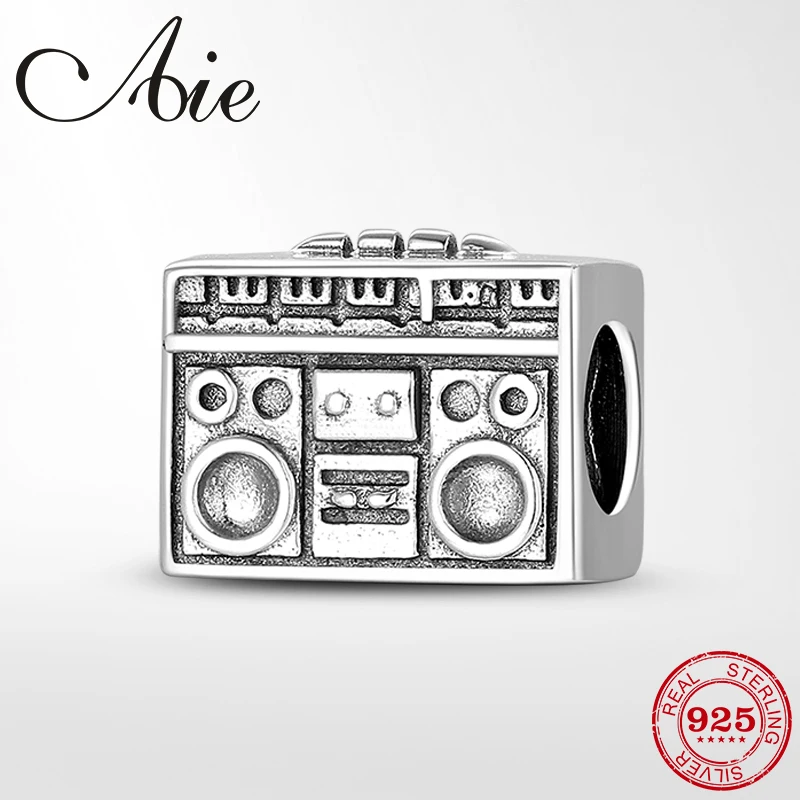

New 925 Sterling Silver Fun recorder rectangle DIY beads Fit Original Pandora Charm Bracelet Jewelry making