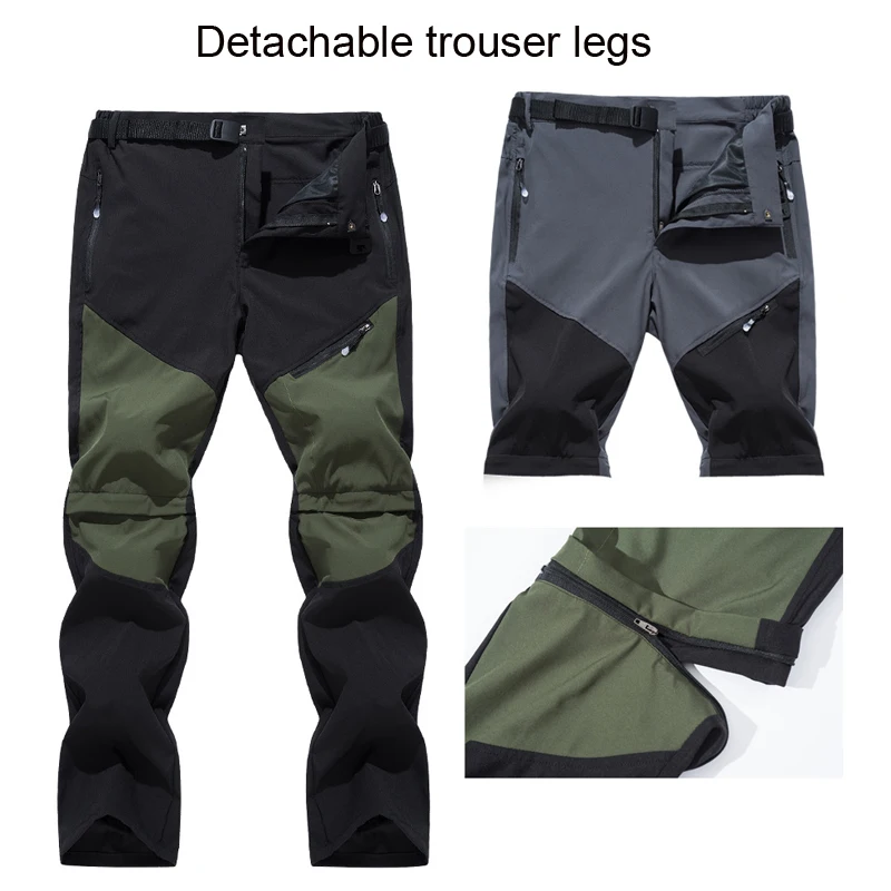 TRVLWEGO Men's Elastic Waist Pants Camping Hiking Man Summer Outdoor Sport Trekking Cycling Travel Quick Dry Trousers hiking pants