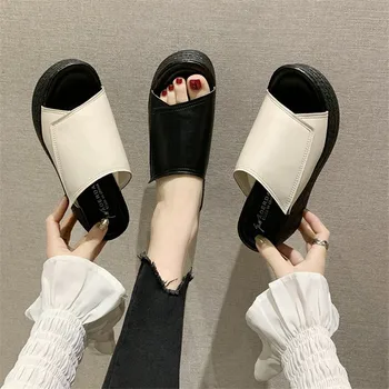 

New Summer Women's Sandals Peep-Toe Shoes Woman High-Heels Platforms Casual Wedges For Women High Slippers Sandals