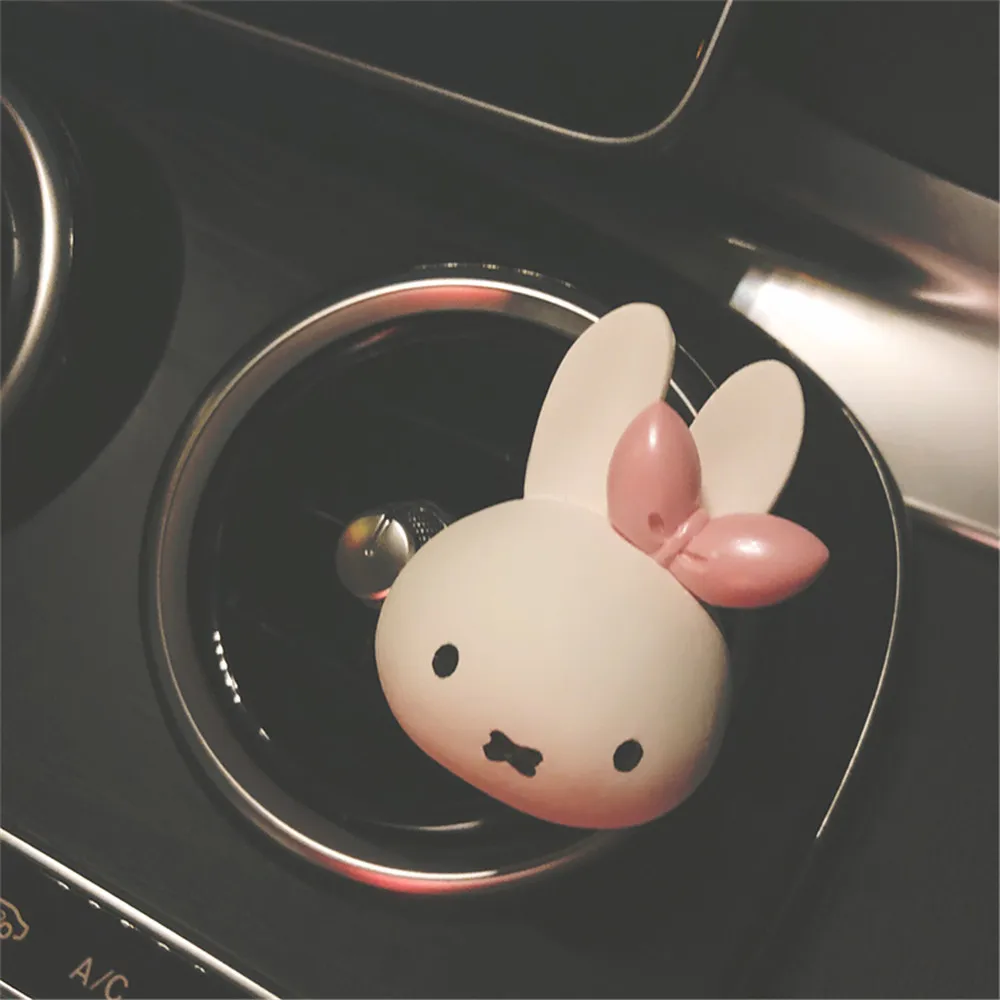 Rabbit Интерьер автомобиля вентиляционный диффузор клип украшения креативный Авто вентиляционные украшения гипса прекрасный кролик ширины не включают духи - Название цвета: Rabbit