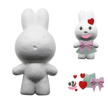 

Handmade Set Modeling Rabbit Polystyrene Foam DIY Children Craft Toy Decor Gift