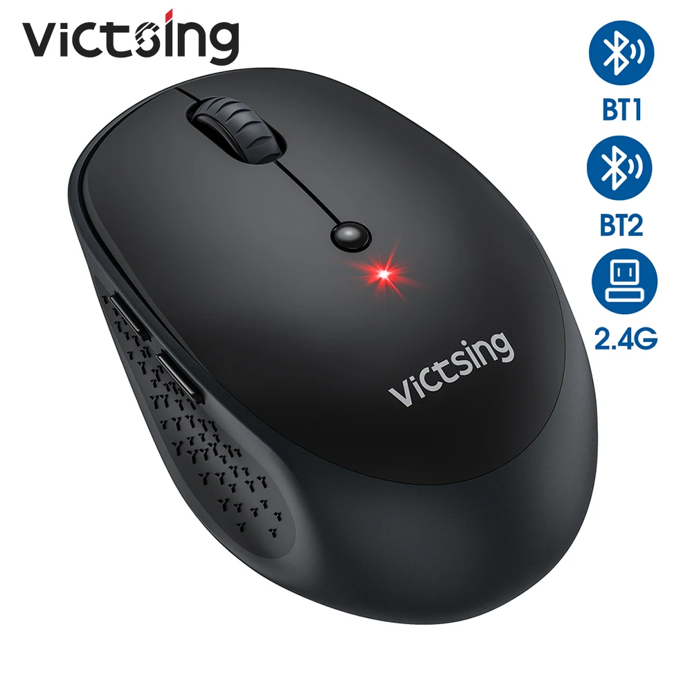 

VicTsing PC254 Bluetooth Mouse 3 Modes Wireless Mouse Silent Computer Mouse 2400 DPI Portable USB Optical Mice For PC Notebook