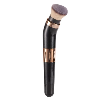 

Electric Makeup Brush with 360 Degree Rotating Automatic Smart Cosmetics Blushes Kit with 2x Makeup Head Head Black+Gold