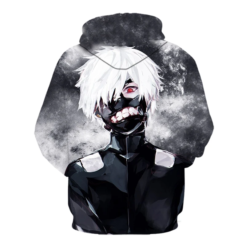 Новинка 2020 хит продаж мужские толстовки с капюшоном Tokyo Ghoul пуловеры 3D принтом