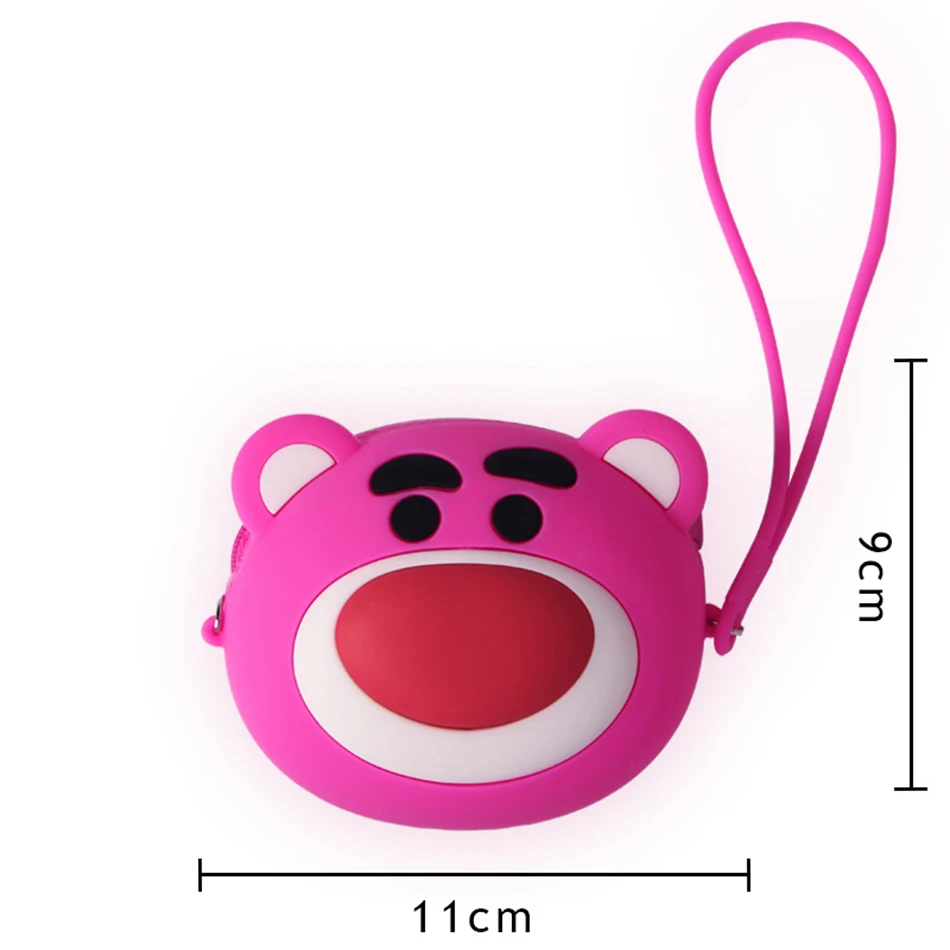 Q UNCLE Детский кошелек для девочек розовый клубничный розовый кавайный кошелек для девочки подарок мягкая силиконовая цепь сумка модный кошелек карта Упаковка