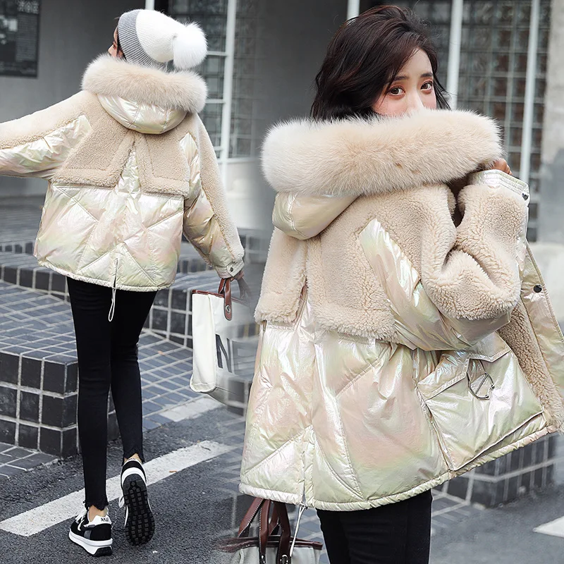 

2019 Winter New Xcmz7198 with Fur Collar Elegant Western Style Fashion Short Cotton-padded Clothes Women's