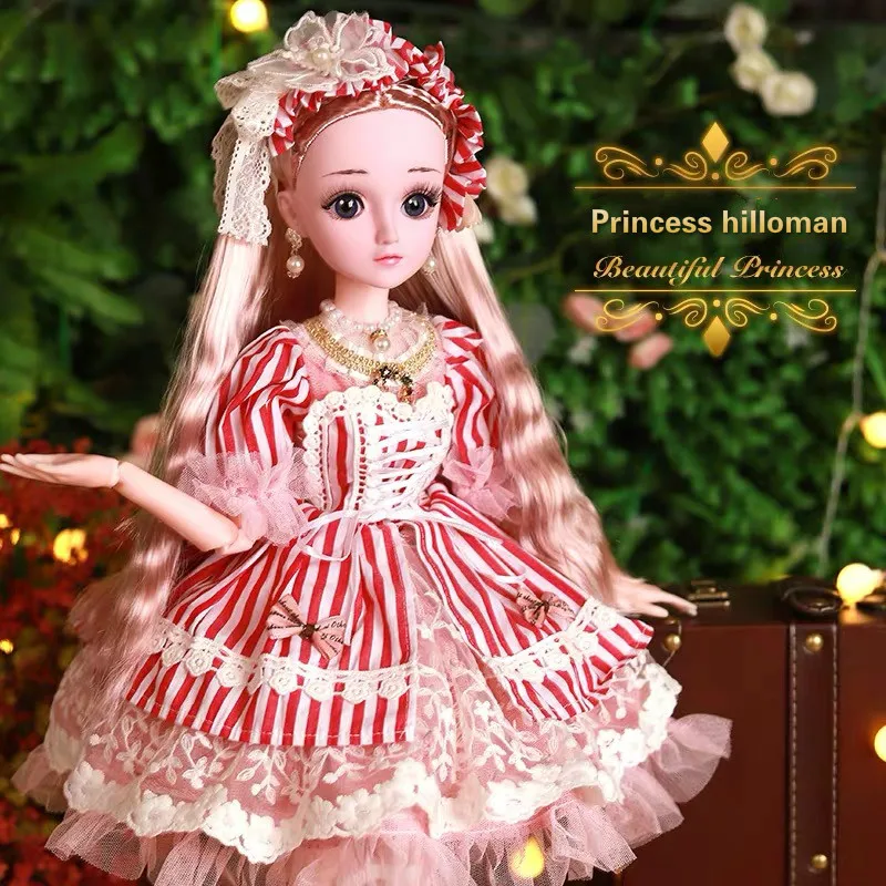 60cm doll suit girl Princess Wedding dress gift box simulation toy single dress puzzle music Princess Doll birthday gift