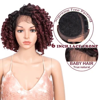 

Magic Wigs 14'' Short Synthetic Wigs Afro Kinky Curly Wig For Women Available Black Red Natural Afro High Temperature Hair