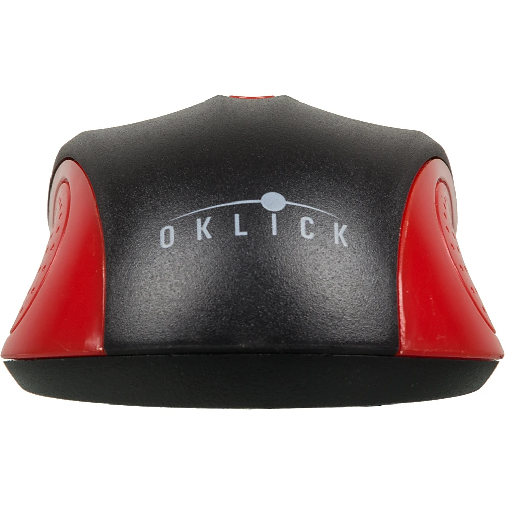 Мышь OKLICK 225M, проводная, USB, черный и красный