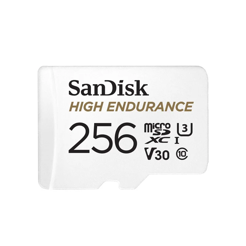 256GB SanDisk Оригинальная карта памяти 100 МБ/с./с, 32 ГБ, 64 ГБ, класс 10, высокая выносливость, мониторинг видео, V30 micro SD карта 128 ГБ, флеш-карта памяти TF микро SD - Емкость: 256GB