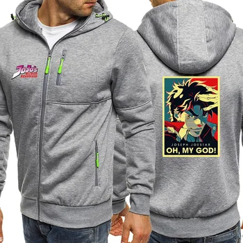 

Joestar Joseph OH MY GOD letter Print Hoodies Jojo Bizarre Adventure Vintage Hoodie Sweatshirt Men Brand Tracksuit Streetwear