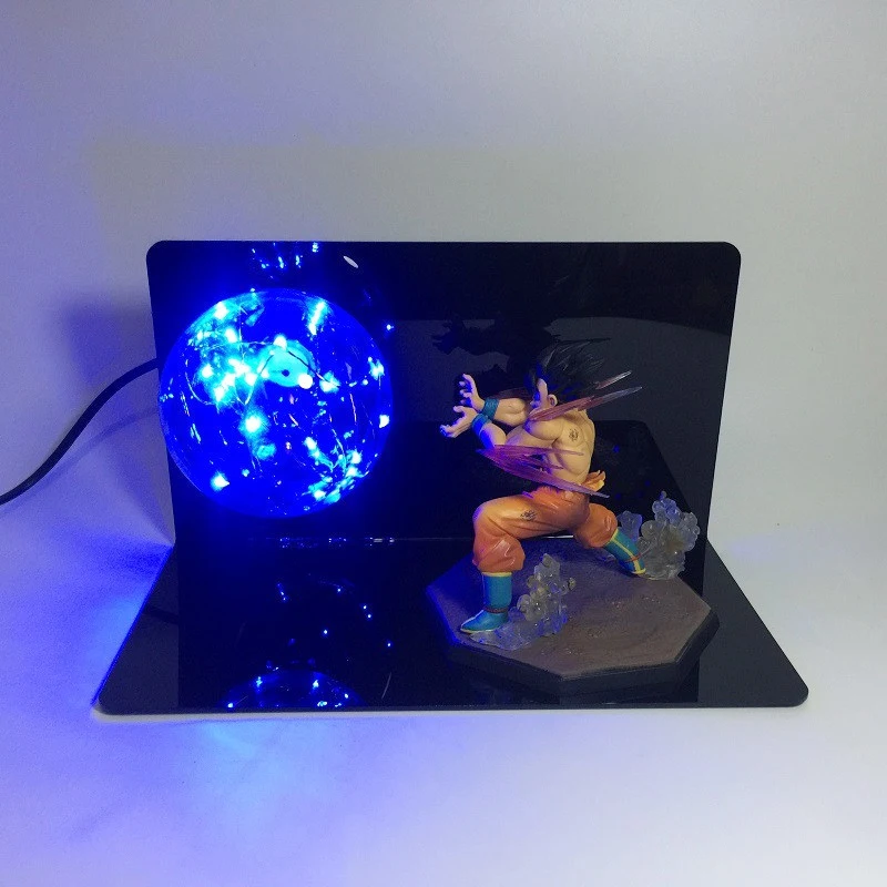 Dragon Ball Z Son Goku игрушка со светодиодом Декор-Лампа Супер Saiyan ПВХ фигурка Ночная лампа Коллекционная модель аниме для детей подарок Led