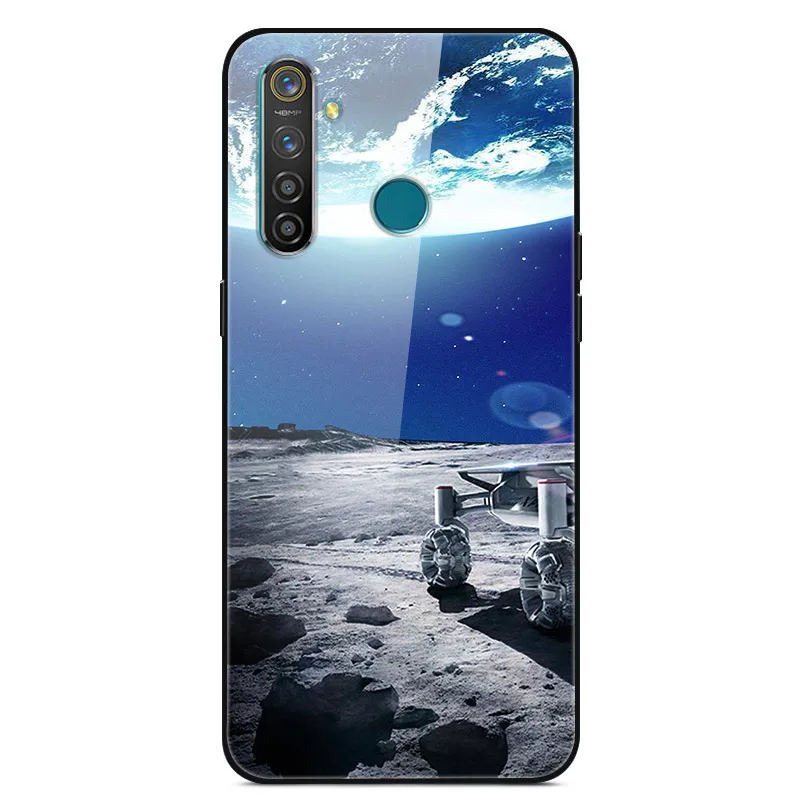 Чехол из закаленного стекла для OPPO Realme 5 Pro, чехол с изображением планеты космоса, чехол со стеклом для OPPO Realme 5 Pro Realme Q, чехол Realme5 Pro - Цвет: 20