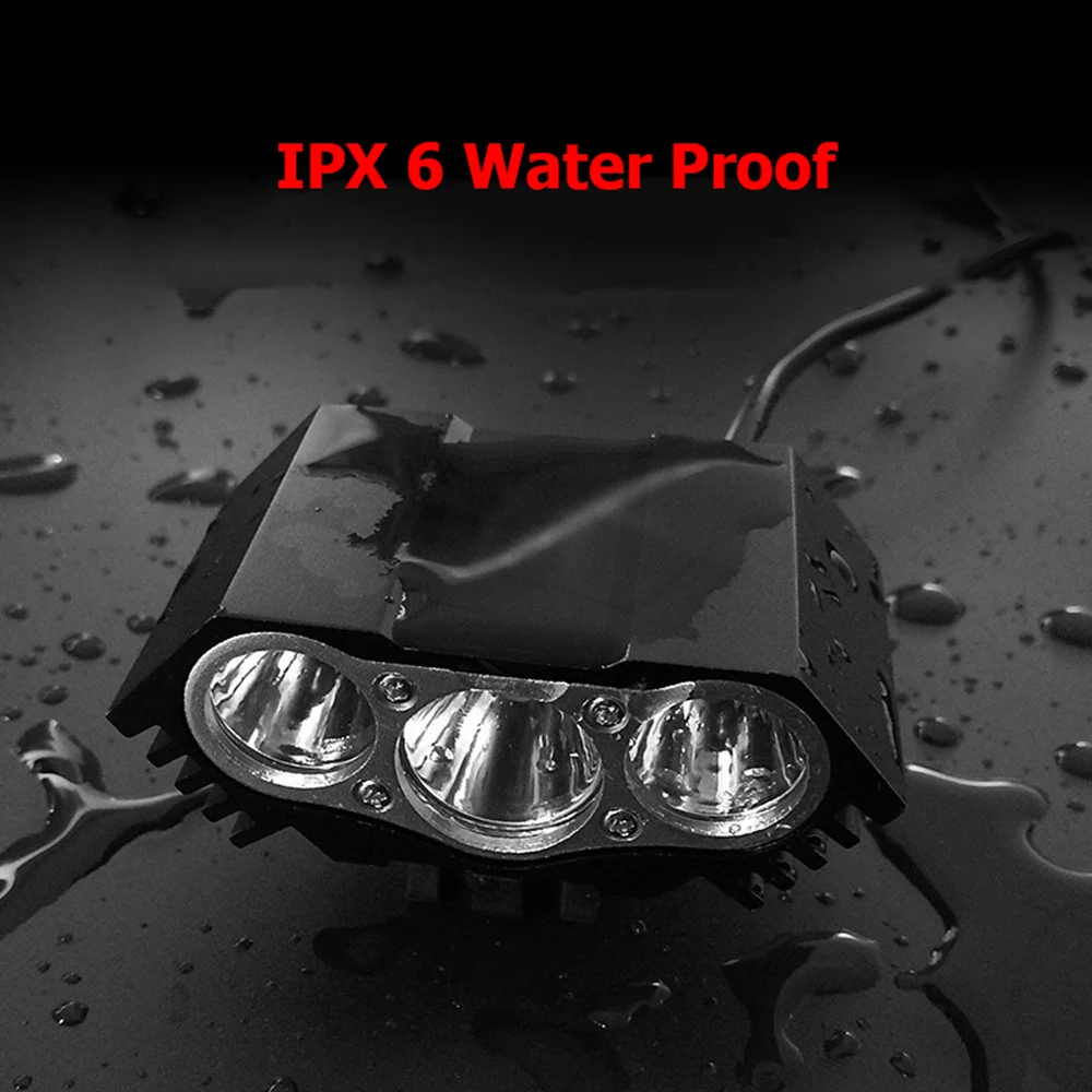 12000 Lumens Bicycle Front Light 3xT6 LED Outdoor MTB Road Bike Headlight Waterproof Safe Cycling Lamp With Battery Pack BC0533 (3)