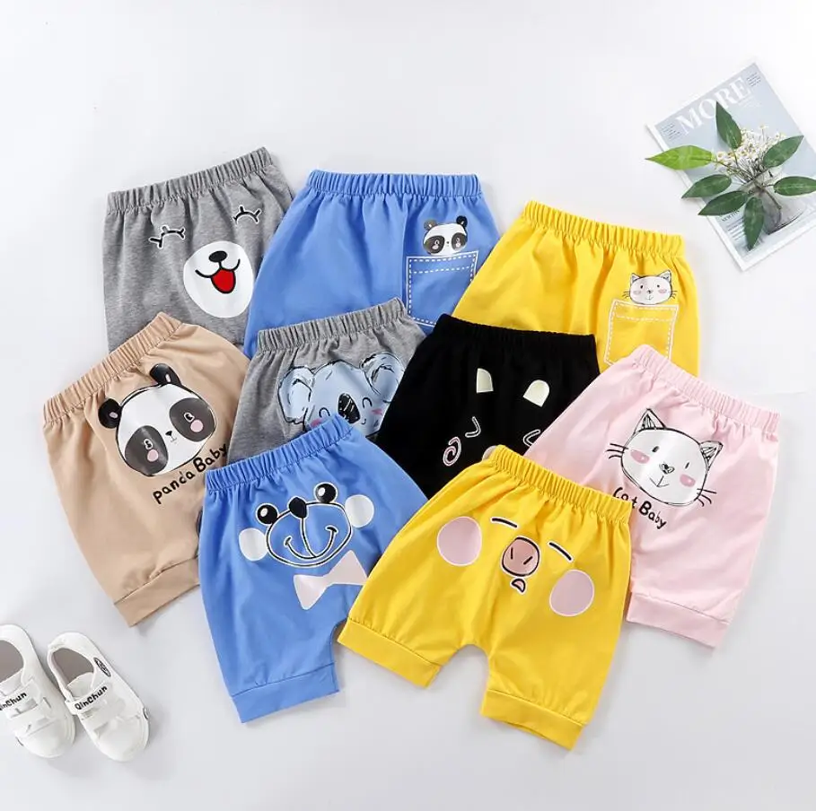 Baby Shorts Boys Summer Casual Elastic Waist Calf Length Trousers