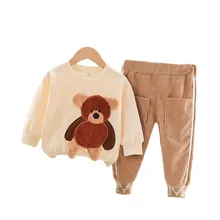 Ensemble T Shirt et pantalon pour enfants, vêtements de sport décontractés, à la mode, pour garçons et filles, 2 pièces/ensemble, nouvelle collection printemps automne 