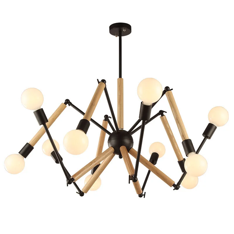 

Vintage Nordic Spider Pendant Lamp Multiple Adjustable Retro Pendant Lights Loft Classic Decorative Fixture Lighting Led Home
