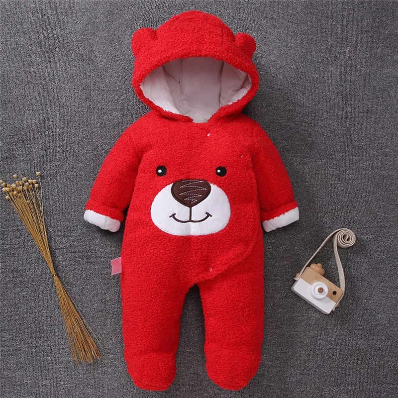 baby clothes Infant Baby Girls Boys Bear Winter Zip Thick Snowsuit Hoodie Coat Jumpsuit Winter warm clothing romper #4S03 (12)