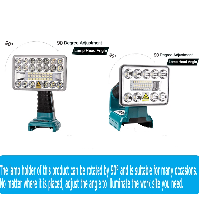BAT609 Replace for Bosch 18W Tool Light LED Light Work for Bosch 18V Li-ion Battery with USB Work BAT618 BAT609G