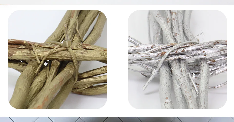 Натуральные ветви ивы в форме сердца ротанга круг DIY Ручная упаковка букеты Рождественское украшение ротанговый венок поддельное растение 1 шт